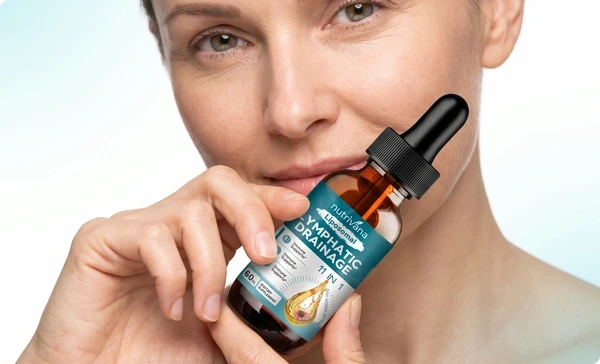 Woman holding dropper
