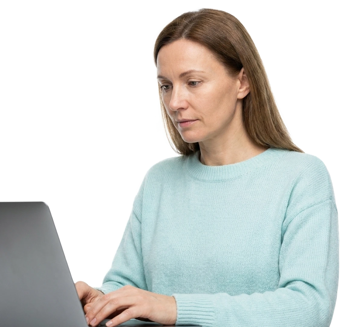 Man working on Laptop
